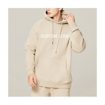 350G-700G Cotton French Terry Fleece Hooded Sweatshirt Men'S Oversized Loose Drop Shoulder - Image 6