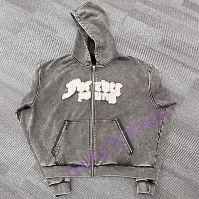 500 Gsm Thick Cotton Zipper Pockets Patched Embroidery Hoodie Men Lined Custom Hoodies - Image 4