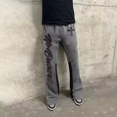 Breathable Joggers Track Pants 100% Cotton Custom Sweat Pants Flared Sweatpants for Men - Image 4