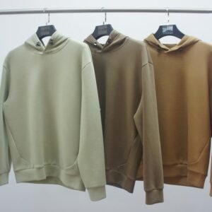 Charming Streetwear Custom ODM Solid Pullover Hoodie 300-500 Gsm Heavy Weight Essentials 100% Knitted Cotton Puff Printed