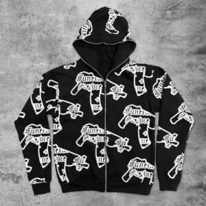 Colorful Custom Face Men'S Full Zip Up Hoodie Cotton French Terry Blanks All Over Print Unlined