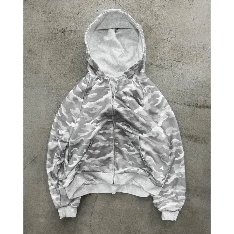 Custom 3D Embroidery LOGO Hoodies Unisex Acid Wash Pullover Fleece Hoodies High Quality Oversized Sun Faded Hoodies - Image 4