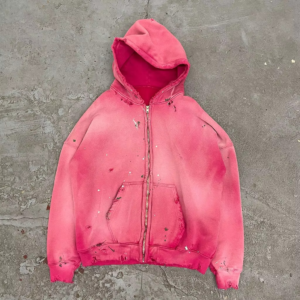 Custom Acid Wash Men's Hoodies Full Zip up Oversized Design Cotton High Quality 500gsm Streetwear Hoodie Manufacturers for Men