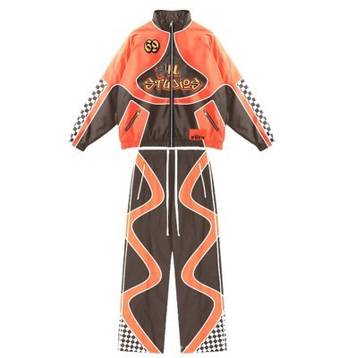 Custom Color Blocked Sweatsuits Cut And Sew Men's Patchwork Track Nylon Windbreaker Tracksuit - Image 4