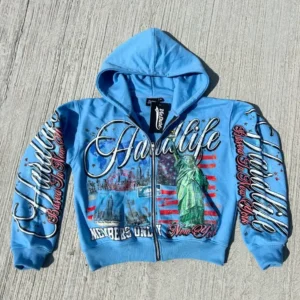 Custom Distressed Embroidery Patch Zip Oversized Hoodie 100% Cotton French Terry Streetwear for Autumn Manufactured Hoodie Moq10
