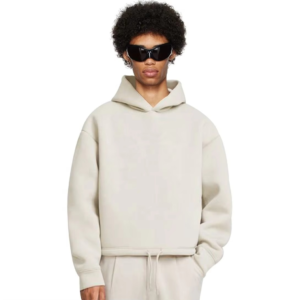 Custom French Terry 100% Cotton Hoodie Manufacturers Heavy Weight 500 Gsm Pullover Luxury Boxy Cropped Hoodie for Men