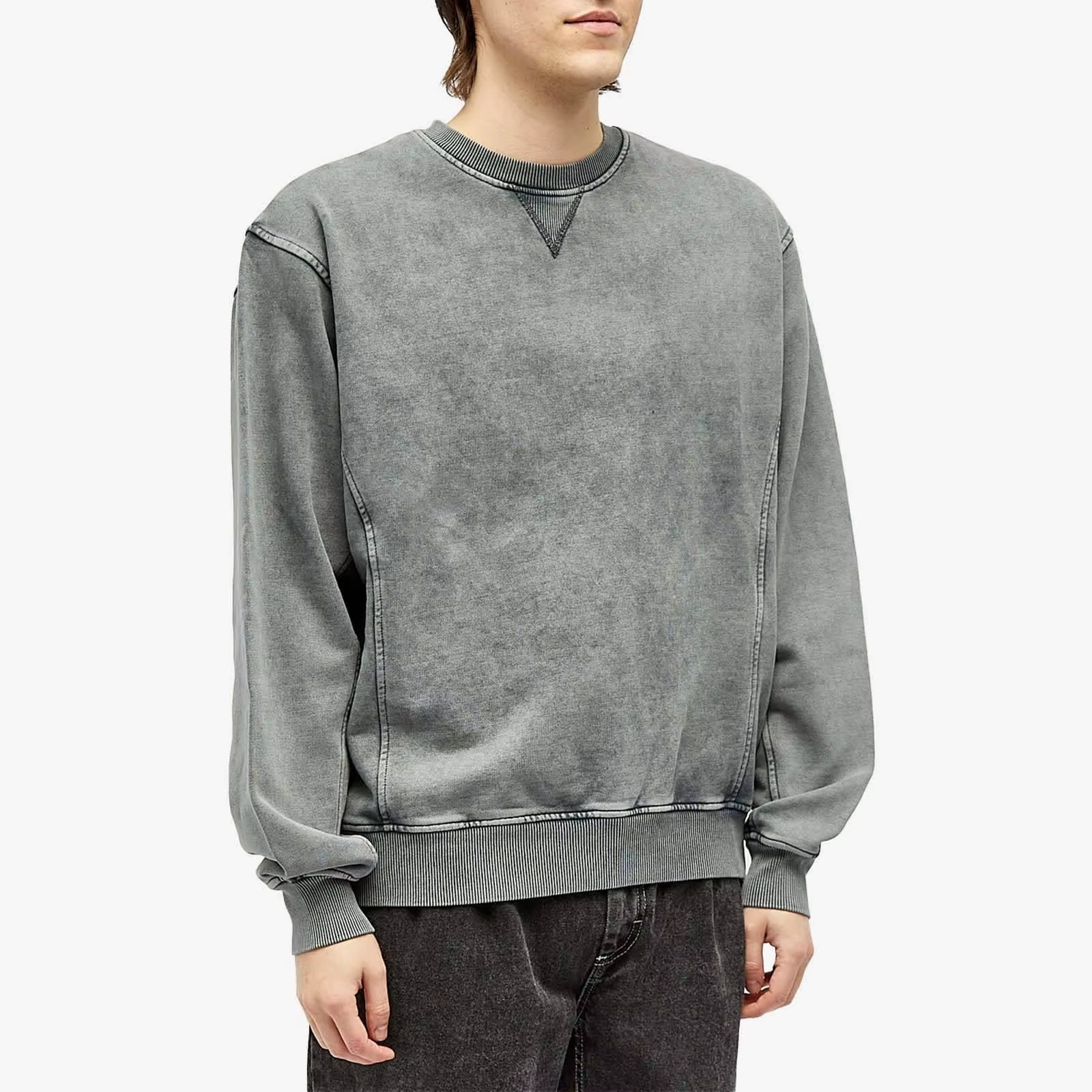 Custom High Quality Plus Size Oversize Streetwear Sweatshirts Acid Washed Crew Neck Pullover Vintage Sweatshirt - Image 6
