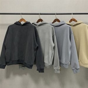 Custom Hooded Sweatshirt For Boys Lightweight Heavyweight Hoodie Acid Wash Black Spring Season