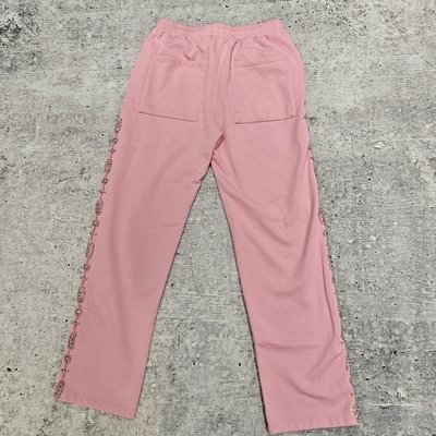 Custom Logo Applique Embroidery Patch Distressed Jogger Sweatpants Baggy Wide Leg Track Pants Men - Image 4