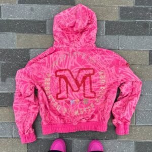 Custom Logo Heavyweight Cotton All Over Print Acid Washed Vintage Distressed Boxy Zip Up Hoodies for Men