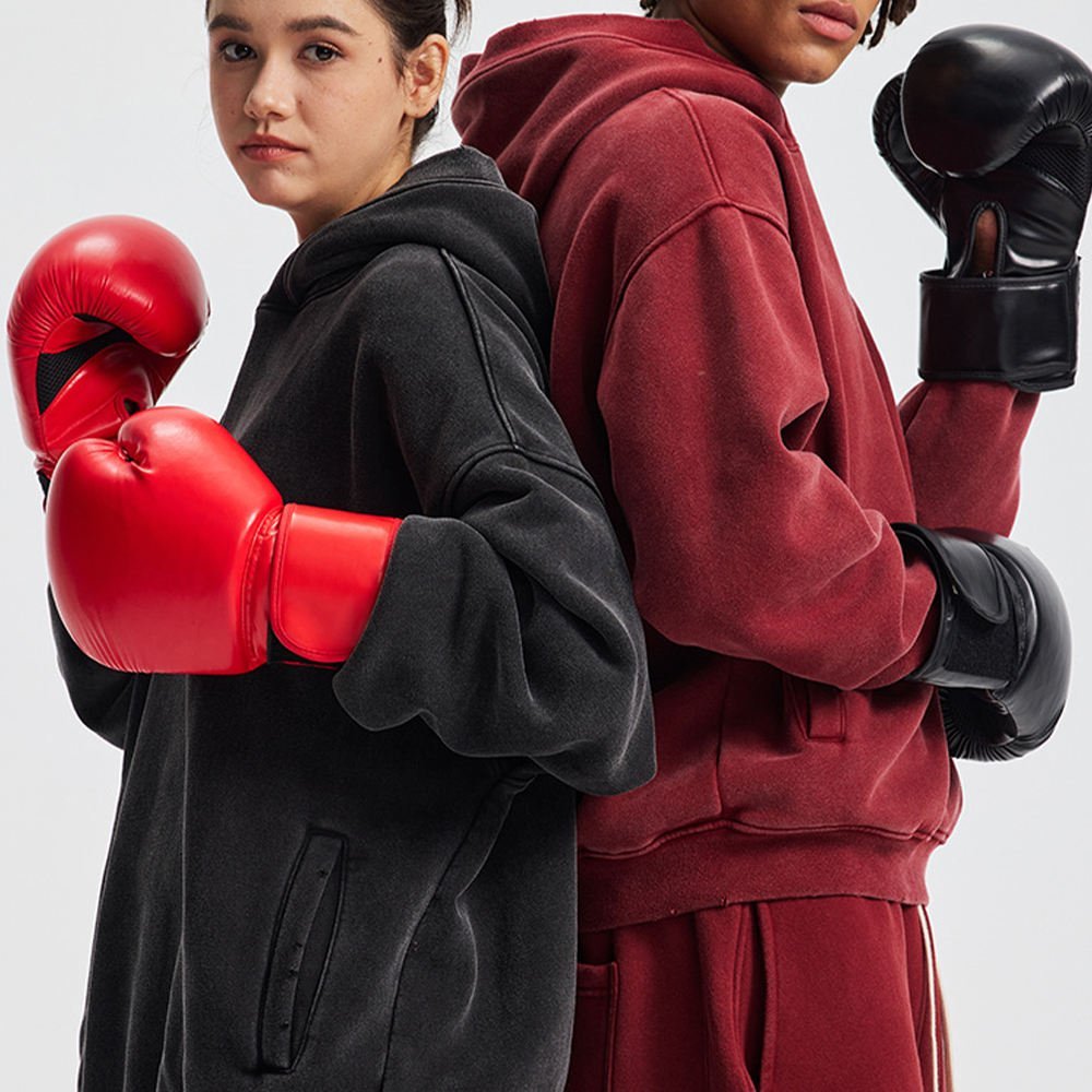 Custom Logo Solid Winter Drop Shoulder Hoodie with Side Pockets Anti-Pilling Heavyweight Fleece - Image 4