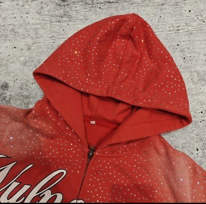 Custom Luxury Diamond Oversized Baggy Boxy Pullover Hoodie Sweatshirt Vintage Streetwear Heavyweight Rhinestone Hoodie for Men - Image 4
