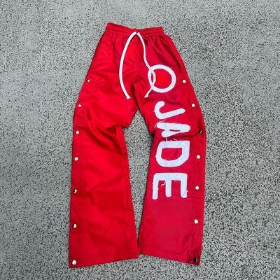 Custom Men's Nylon Sweatpants with Elastic Waist and Reflective Print - Image 5