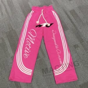 Custom Mens Streetwear 100% Cotton French Terry Sweat Pants Sun Faded Acid Wash Side Stripe Baggy Flared Sweatpants