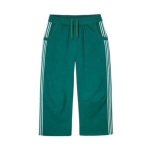 Custom Mens Sweatpants with Customized Labels Wide Leg Track Pants and Side Stripes