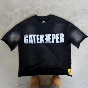 Custom Mock Neck Tshirt Logo Boxy Fit Cut and Sew T-Shirt Oversized Tshirt 300 Gsm Men's Cropped T Shirt Printed Streetwear