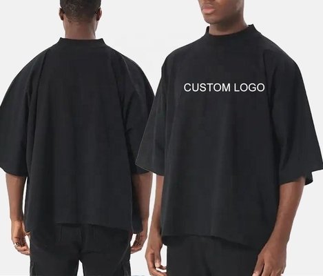 Custom Puff Printed Logo T-shirt in 250 Gsm Heavy Weight Cotton for Unisex Streetwear - Image 4