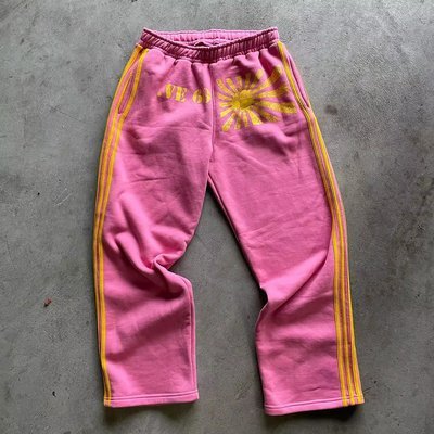 Custom Screen Printing Logo Stripes Tracksuit Vintage Acid Washed Zip Up Hoodie And Jogger Sweat Pant - Image 3