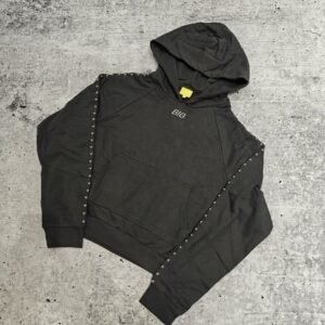 Custom Streetwear High Quality Premium Cotton 420 Gsm Heavy Weight Boxy Fit Zip Up Bling Crystal Rhinestone Hoodie for Men