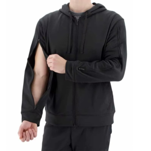 Customized Arms Two Way Zippers Oversized Jacket Pullover Hoodies for Hemodialysis Patients