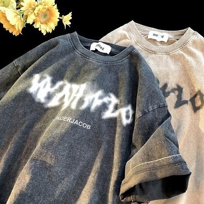 Customized Labels Heavy Cotton Men's T-Shirts Graphic Print Acid Wash Vintage T Shirt - Image 6