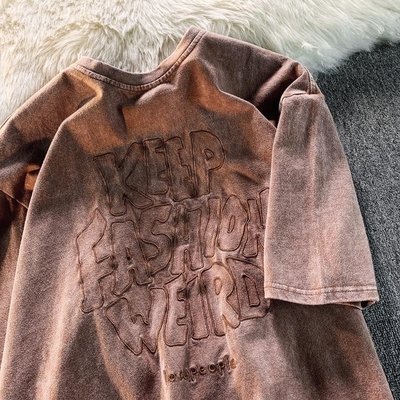 Customized Labels Heavy Cotton Men's T-Shirts Graphic Print Acid Wash Vintage T Shirt - Image 4