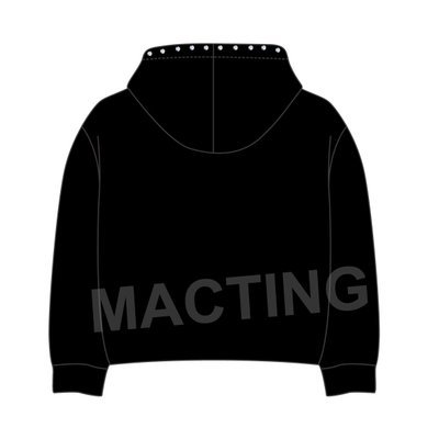 Design Your Brand Logo Streetwear 100% Cotton 500 Gsm Heavyweight Boxy Cropped Rhinestone Hoodie Custom - Image 2