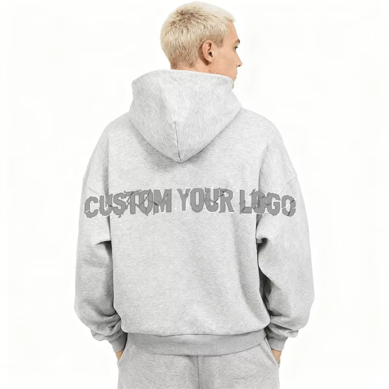 Factory Balaclava Hoodie Streetwear Zip up Polyester/Cotton Hoodies Custom logo 340g Heavyweight High Quality Men's Hoodies - Image 5