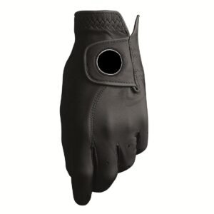 Factory Custom Durable Cabretta Leather Sheepskin Waterproof Breathable Women’s Golf Gloves – Left Hand Elastic Fit for Sports Use