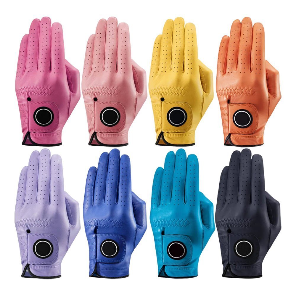 Factory Design Waterproof Ladies Left Hand Cabretta Leather Golf Practice Gloves – With Ball Marker & Tee Holder
