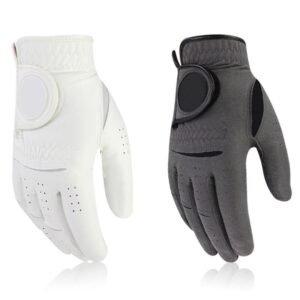 Genuine Cabretta Leather Golf Gloves for Men – Soft, Breathable, Adjustable Hook & Loop Closure for Left & Right Hand Use