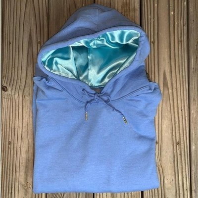 Golf Fleece Lined Hooded Sweatshirt Silk Hoodie Zip Pullover Regular Sleeve Style Satin Lining - Image 2