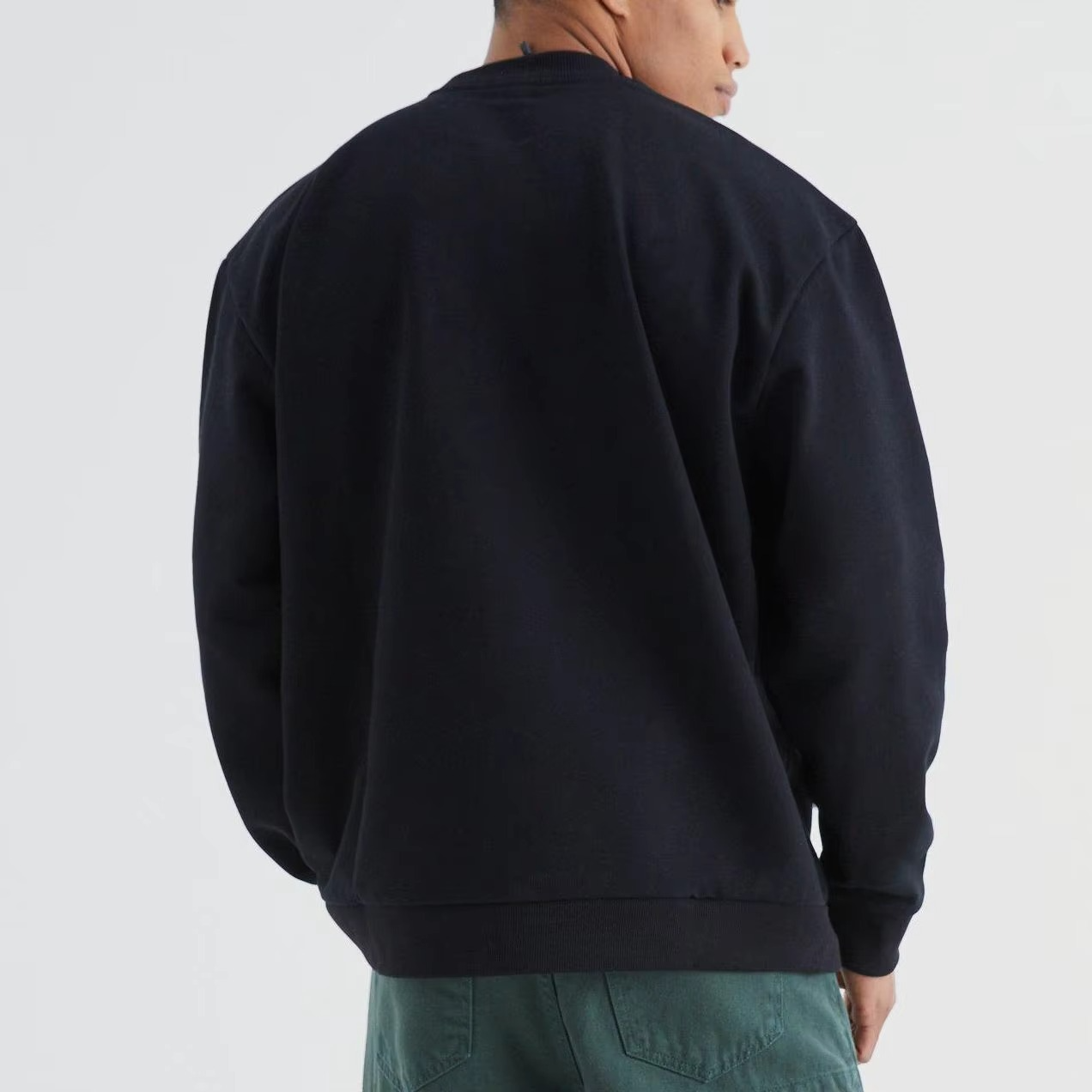 High Quality Crewneck Unisex Long Sleeve Sweatshirt Plain Crew Neck Oversized Custom Mens Sweatshirt - Image 2
