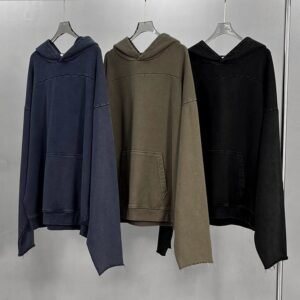 High Quality Men's Unisex Winter Hoodies Sweatshirts Custom Logo Digital Printing Heavyweight 100% Cotton Anti-Pilling Pullover