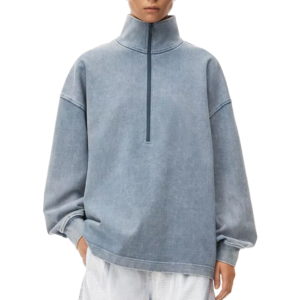 Luxury Custom Zip Collar Sweatshirt Casual Wear Oversized Hoodies Oversize Sweatshirt Zip Neck Hoodie for Men