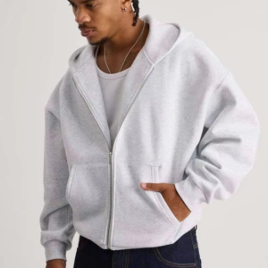 Luxury High Quality 100% Cotton Hooded Sweatshirt for Men Designer Streetwear with Zip Graphic Print