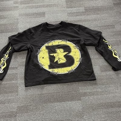 Men'S Graphic Long Sleeve Shirts With Raw Hem Acid Washed Knitted Weaving - Image 2
