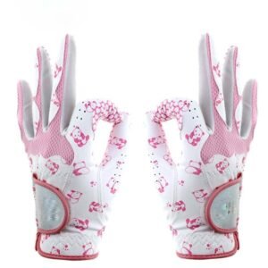 Men’s High Quality Custom Cabretta Leather Golf Gloves Breathable All Weather Hand Grip Quick Dry Right Hand Sports Gloves