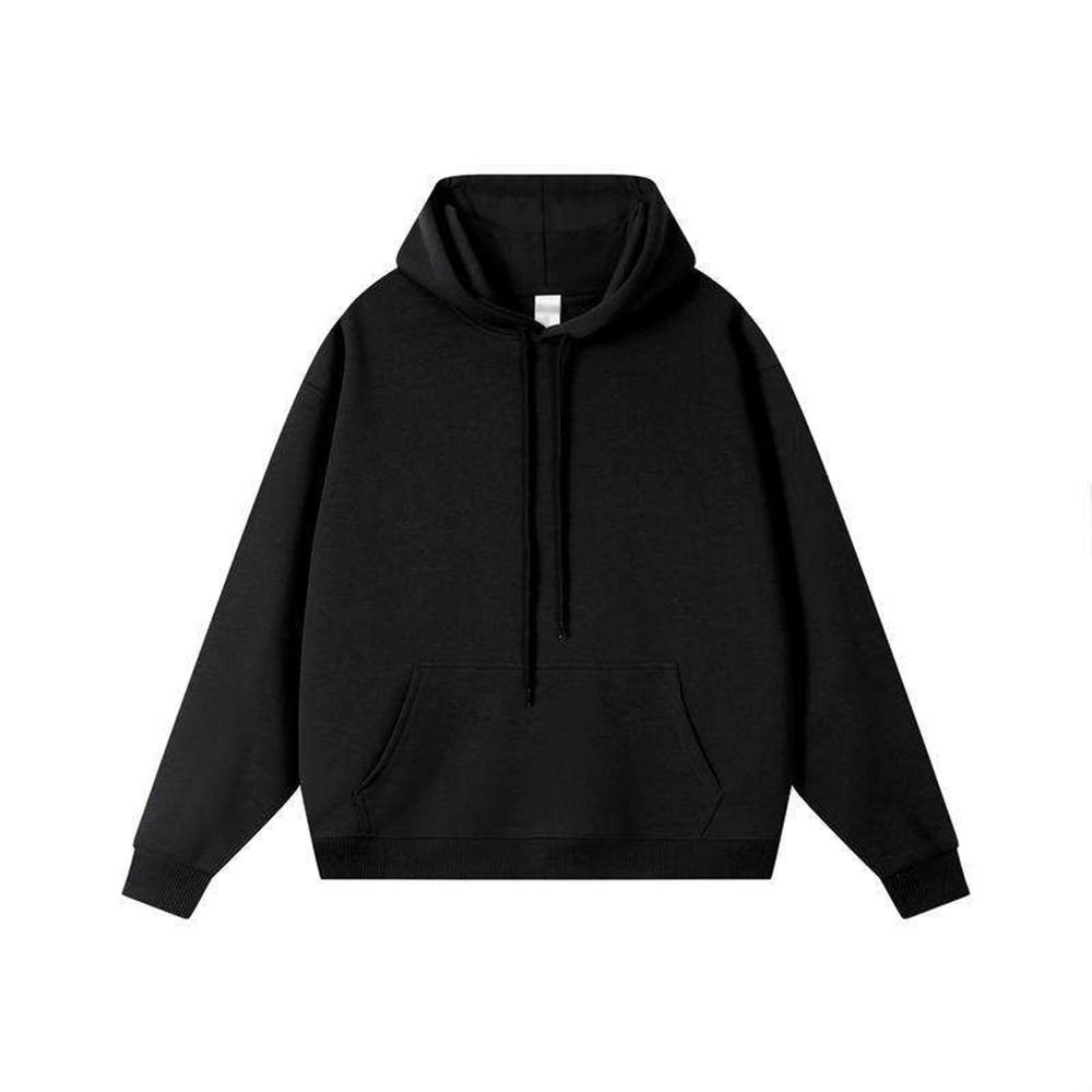 Moq10 Custom Men Sweatshirt Hoodie 100% Cotton No String Solid Heavyweight Oversized Pullover Crop Top Streetwear Autumn - Image 3