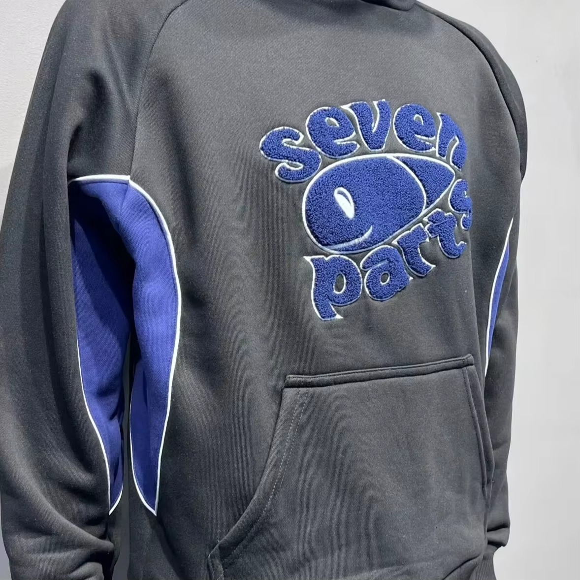 ODM Heavyweight Unisex Blank Plain Fleece 360GSM Custom logo Chenille Patch Embroidery Oversize Mens Pullover Hoodie - Image 5
