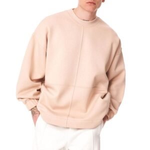 OEM Blank French Terry Fleece Custom Crewneck Oversized Sweatshirt 100% Cotton Drop Shoulder Luxury Men Hoodies Clothing