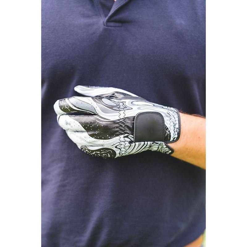 Custom Color Packing Printed Logo Cabretta Sheepskin Leather Golf Gloves – Non-Slip AAA Quality Sports Gloves for Men - Image 3