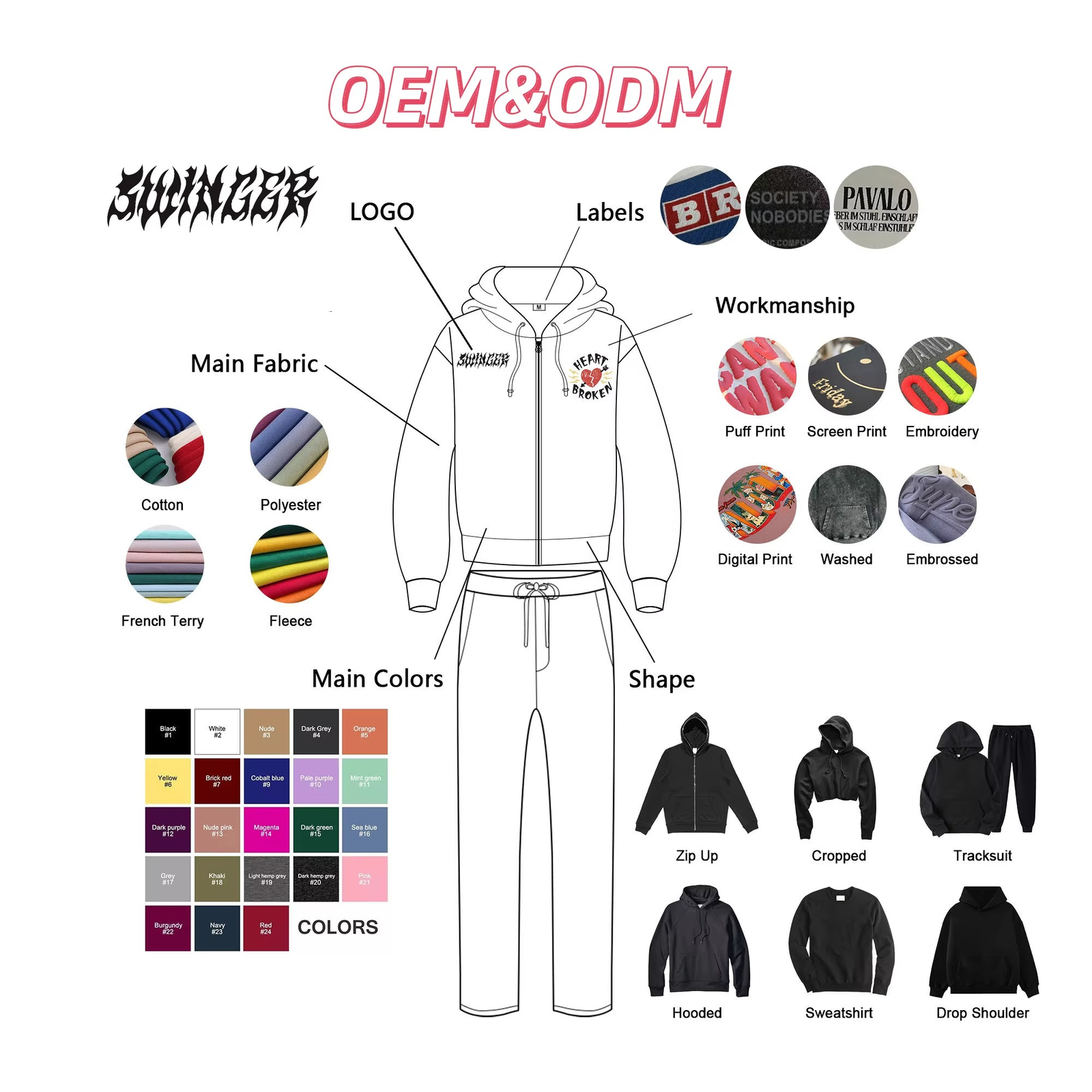Oversized Fit Cobrax Popper Loopback Jersey Mens Clothing Heavy Weight Jersey Cotton 500gsm Hoodie - Image 5