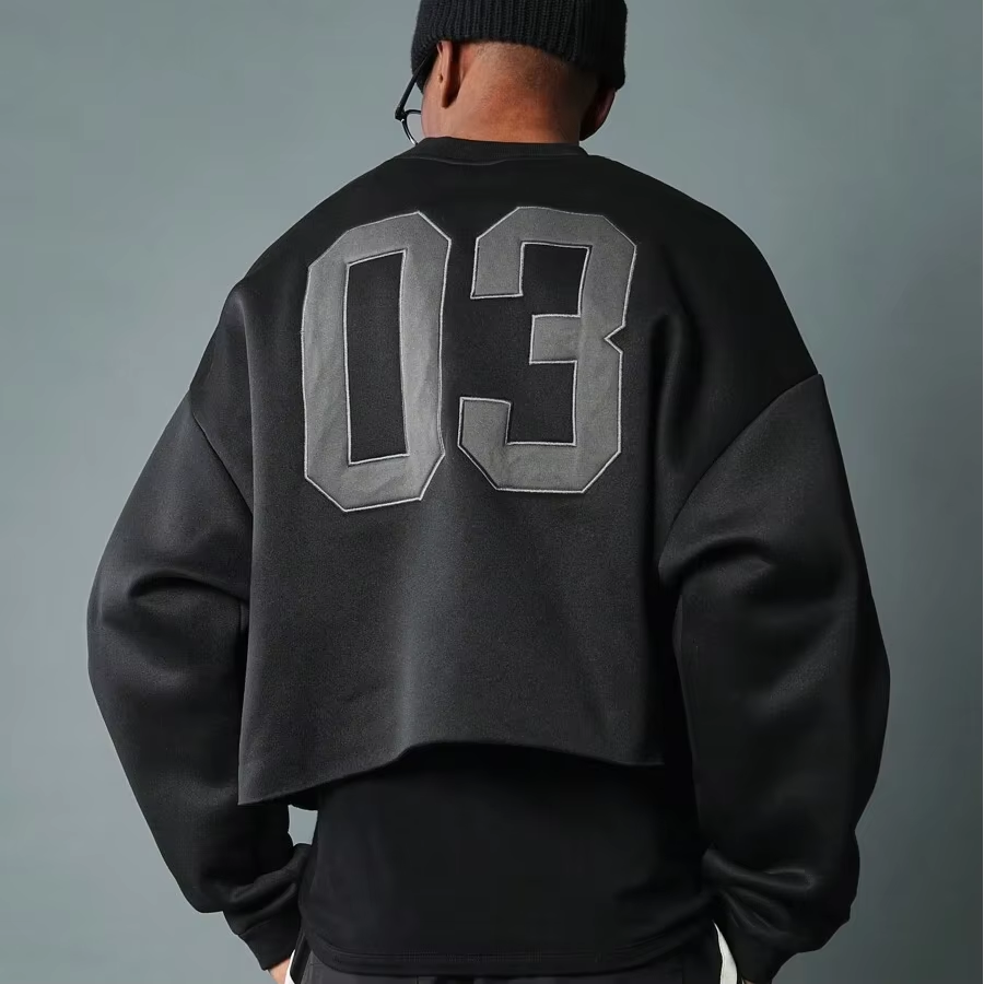Oversized Men's Terry Sweatshirt Embossed Logo Print Pullover Hooded Design Long Pocket Washed 3D Clothes Pattern Autumn Use - Image 4