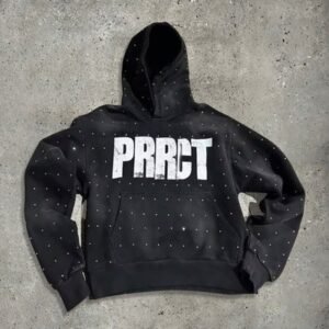 Oversized Rhinestone Custom Hoodies Jacket For Men Rhinestone Screen French Terry Vintage Sun Faded Cropped Boxy