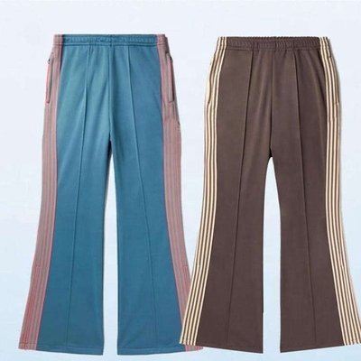 Polyester/Cotton Y2K Men Women Casual Joggers with Flared Wide Leg and Side Stripes - Image 2