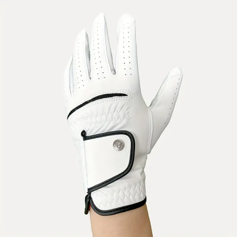 Premium Cabretta Leather Left Hand Golf Gloves – Waterproof Non-Slip Breathable Personalized Logo Embroidery Sports Gloves - Image 6