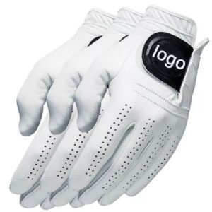 Premium Cabretta Leather Golf Gloves for Men – Adjustable Wrist Strap, Durable Hook & Loop Closure with Superior Comfort