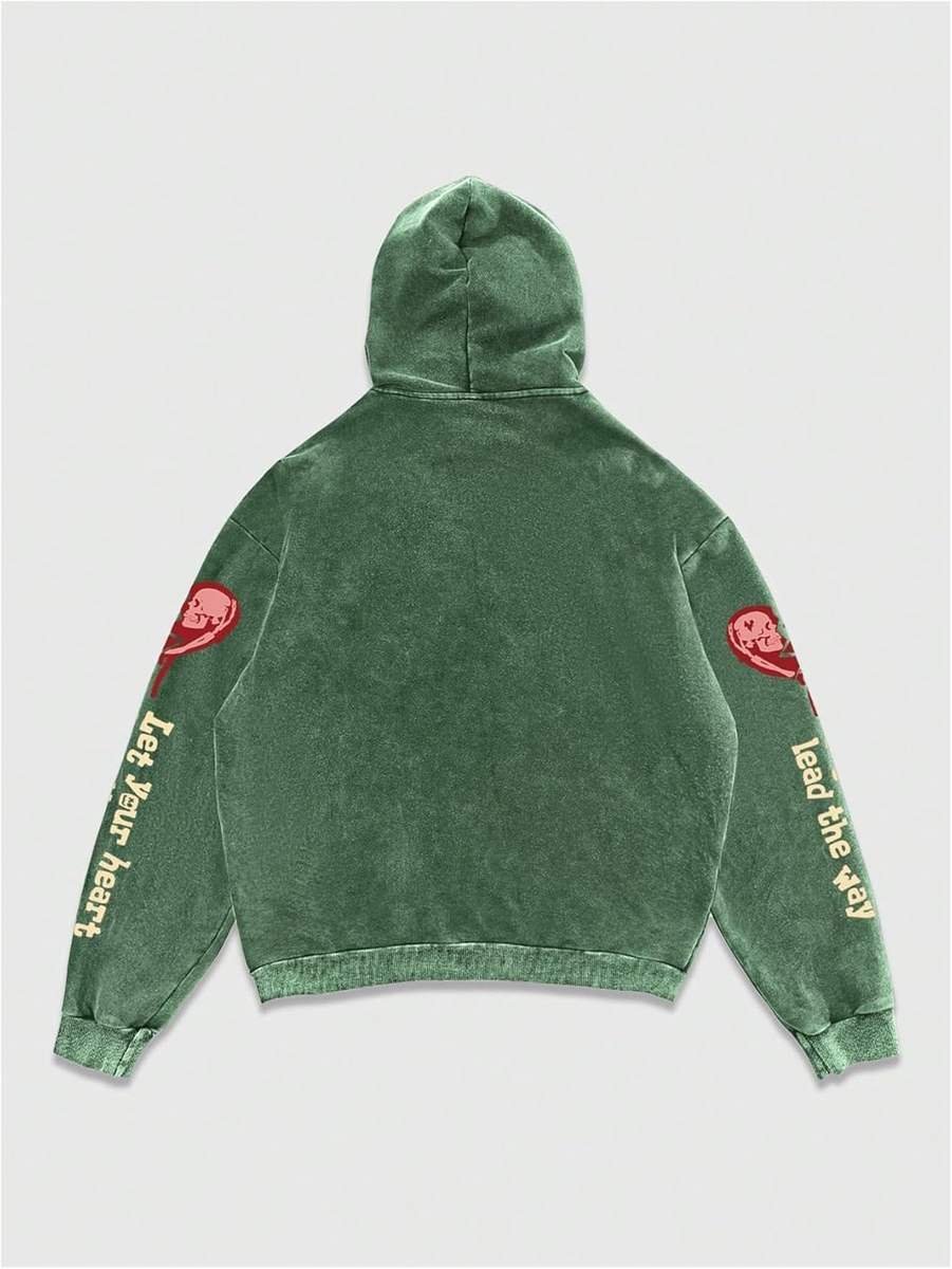 Printed Heavyweight Custom 100% Cotton Soft Cropped Vintage Stone Acid Washed Sweat Suit Raw Hem Cut Boxy Fit Hoodie Set Moq10 - Image 2