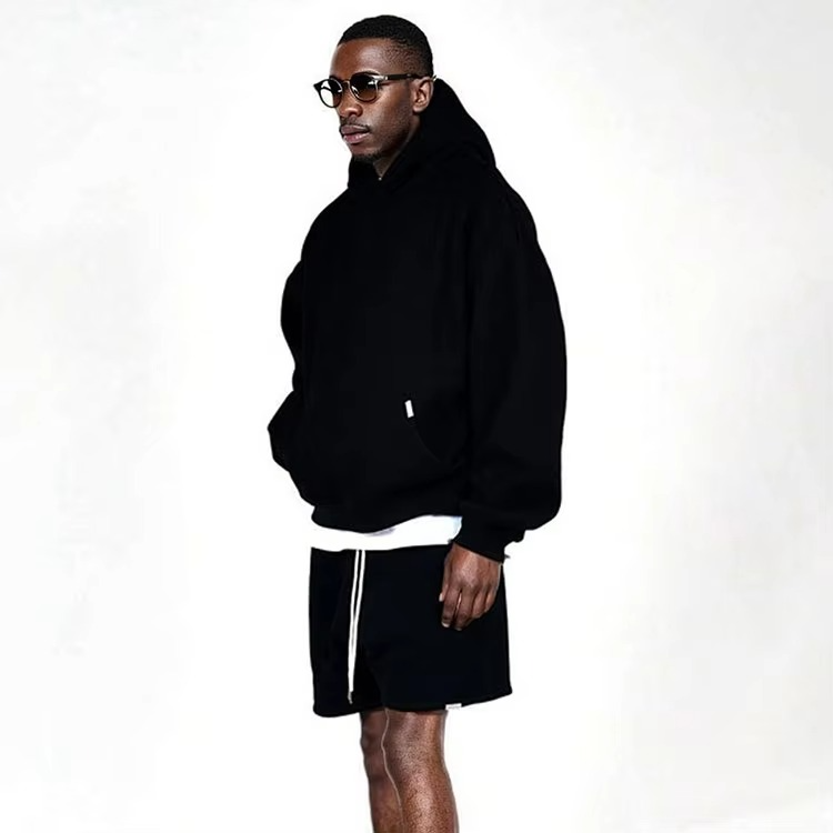 Regular Fit 350gsm Premium Heavyweight Cropped Overhead Hoodie - Image 5